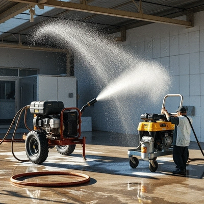Power washing equipment and techniques