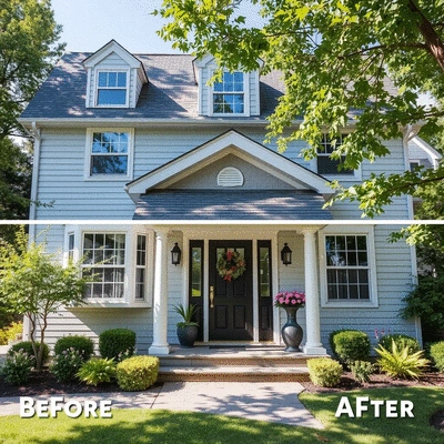 Home after professional exterior cleaning